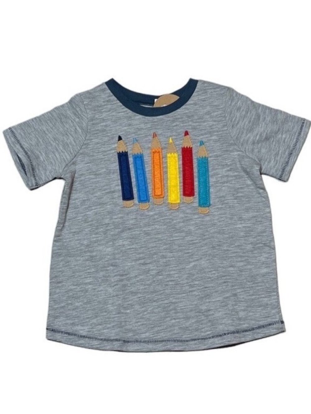 Mud Pie 12m 18m NWT Crayons colored pencils Back to School shirt Preschool fall